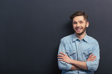 Obraz premium Handsome young student