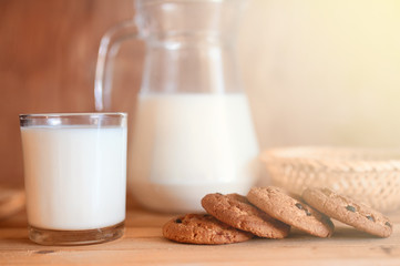 milk with chocolate biscuits cereals
