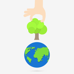 add more tree in the world,green concept