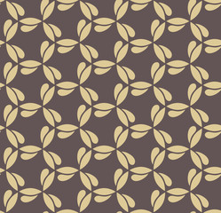 Seamless golden ornament. Modern stylish geometric pattern with repeating elements