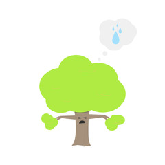 tree need weater,drought concept