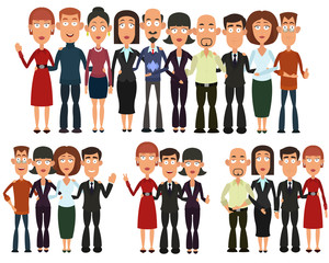 Teamwork. Concept of Group of People, happy team, victory. the best team. best friends. Vector.