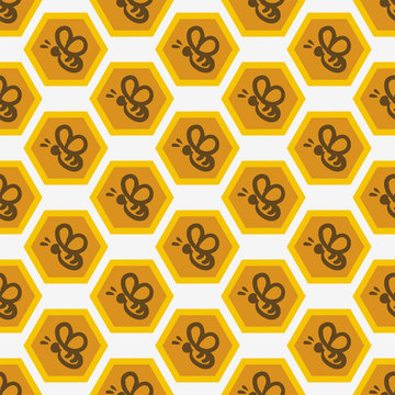 Vector background with bees for your design.