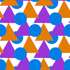 Pattern of striped geometric shapes