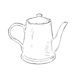 Vector Single Sketch Teapot