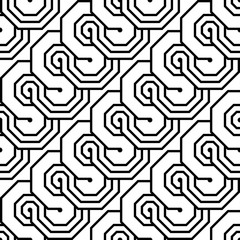 Design seamless monochrome geometric pattern