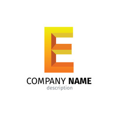 Letter E logo icon design template elements
