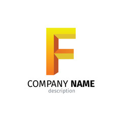 Letter F logo icon design template elements
