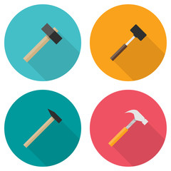 Hammer icons set