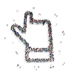 people hand cursor icon