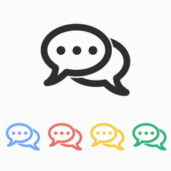 Obraz premium Chatting - vector icon.