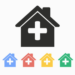 Hospital - vector icon.