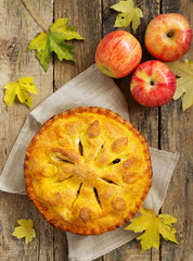 Classic American apple pie.