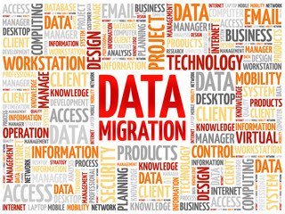 Data Migration word cloud concept