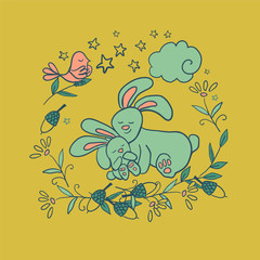  A scene from the night life of the forest.