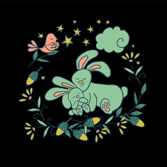  A scene from the night life of the forest.