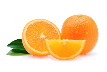 Orange fruit isolated on white background