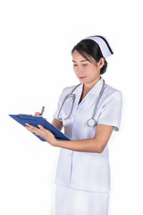 nurse on white background