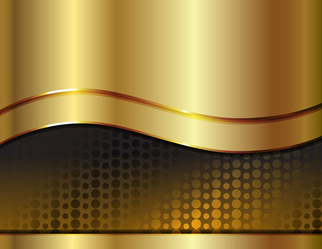 gold pattern line vector design for text background