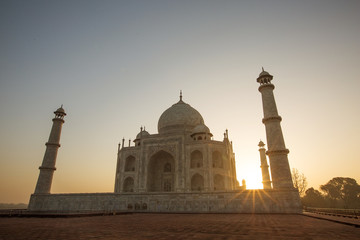 Taj Mahal in sunrise light, Agra, India