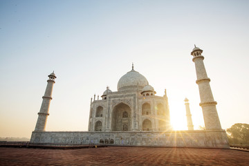 Fototapeta na wymiar Taj Mahal in sunrise light, Agra, India