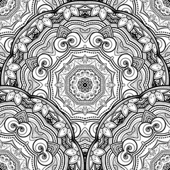 Vector Seamless Monochrome Ornate Pattern