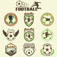 Set of Soccer Football 