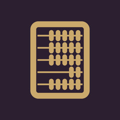 The abacus icon. Finance and calculation, accounting, calculator, arithmetic, mathematics symbol. Flat