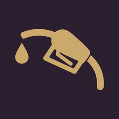 The gas station icon. Gasoline and diesel fuel symbol. Flat