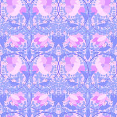 Illustration vintage floral Magnolia and St. John's wort pattern