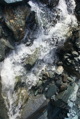 Mountain stream closeup
