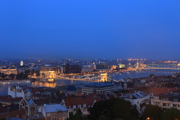 Budapest at night, Hungary