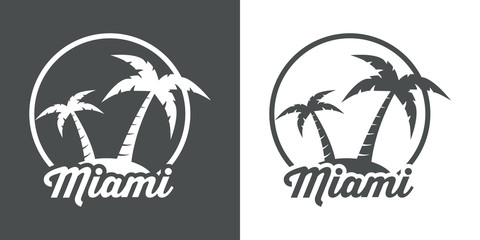 Naklejka premium Icono plano Miami #1