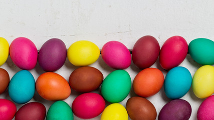 Multi-colored Easter eggs.