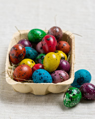 Multi-colored Easter eggs.