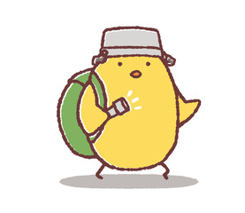 避難するヒヨコ © TAMAGO POTATO
