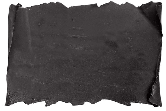 plaque de m&eacute;tal forme parchemin, fond blanc