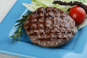 Grilled burger cutlet