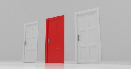 3d door render vote concept