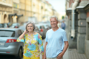 Fototapeta premium Mature couple in town