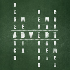 Marketing concept: Advert in Crossword Puzzle