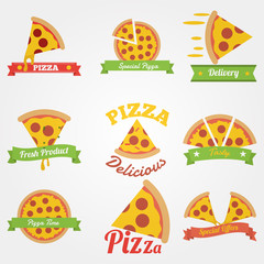 Pizza flat vintage label