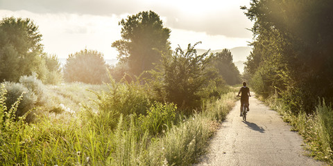 Young girl on bike