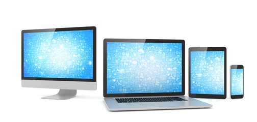 Responsive web design, laptop, smartphone, tablet, computer, display