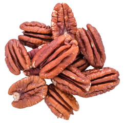 Portion of Pecan Nuts isolated on white