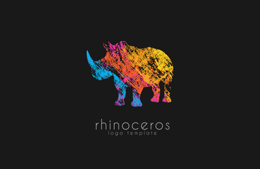 Rhino logo, Animal logo,Animal logo collection,Elements for brand identity, creative logo.