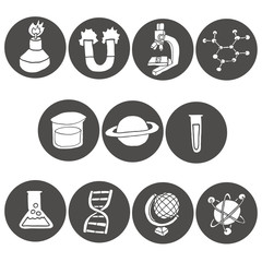 vector set of science icon
