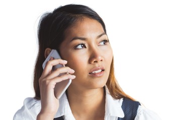 Smiling businesswoman having a phone call