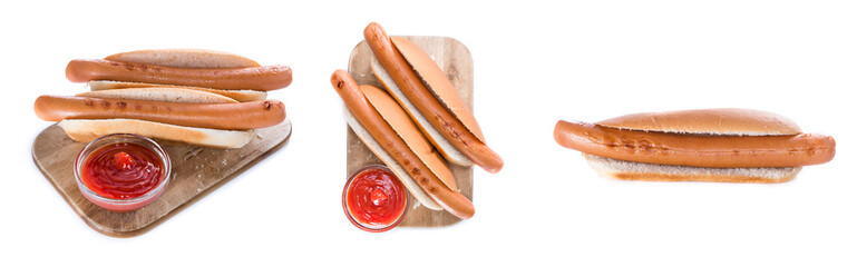 Hot Dogs isolated on white