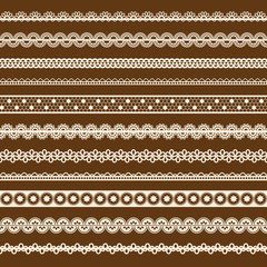 collection of vector seamless lace - 105324620